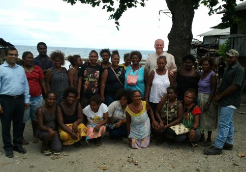 Gregory F Casagrande joining together with new SPBD Solomon Islands members in the Fishing Village on the outskirts of Honiara, Guadalcanal.